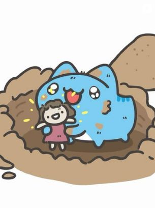 Capoo digging up treasure